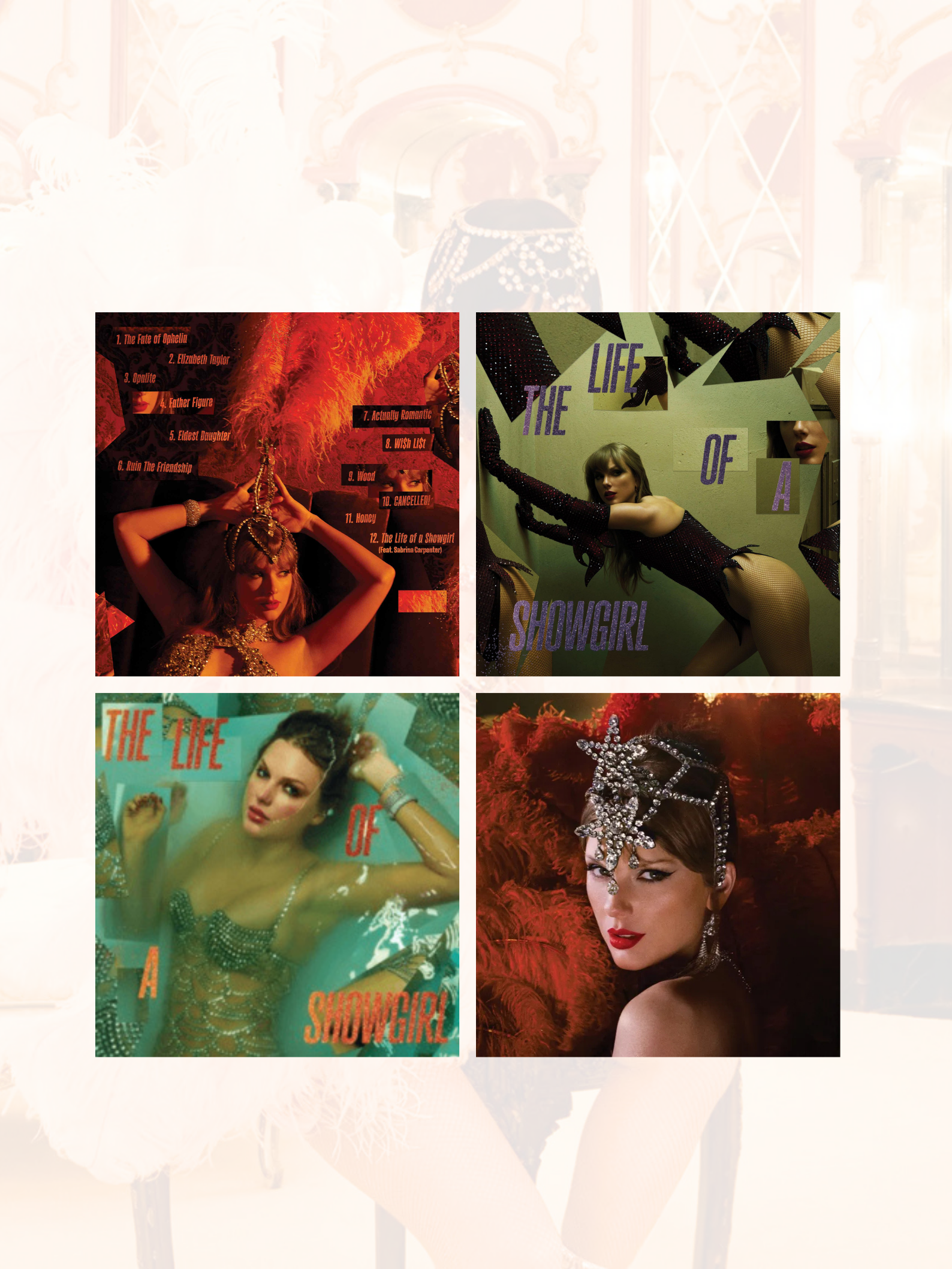 Taylor Swift The Life of a Showgirl Coasters (Pre-Order)